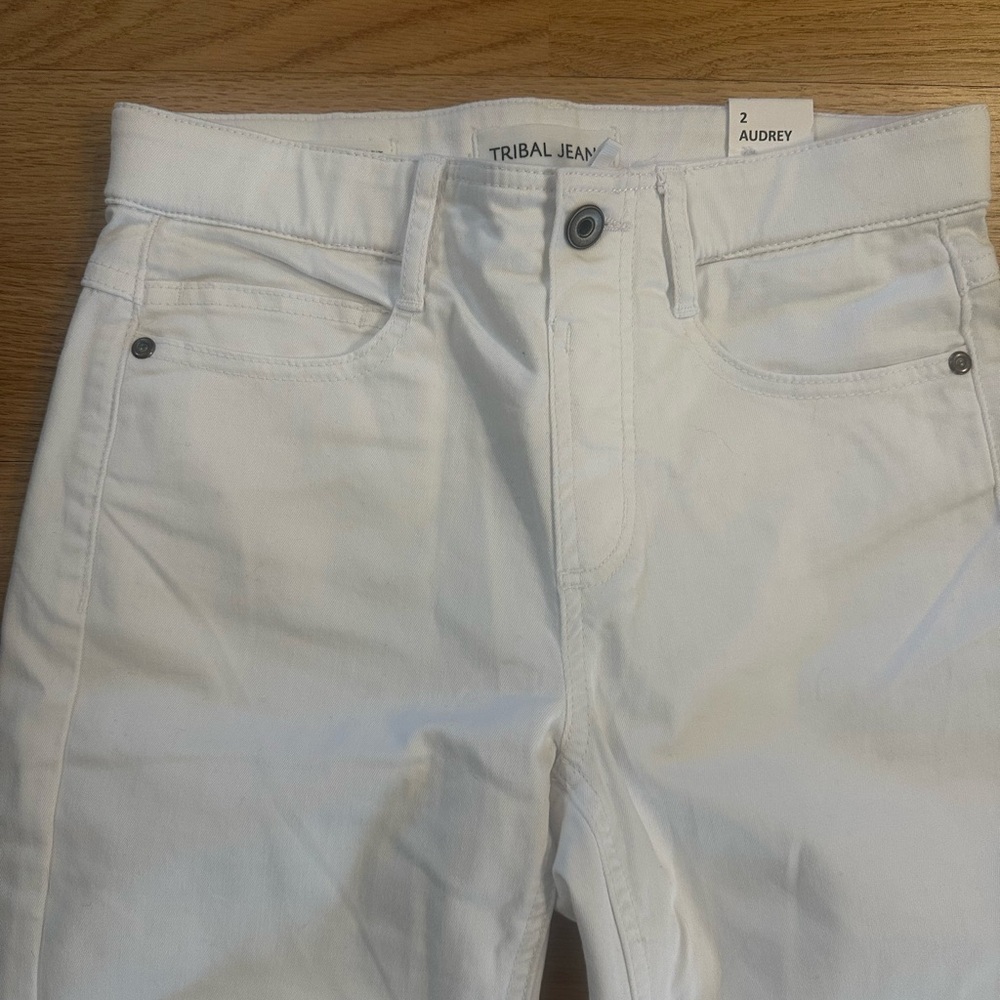 Women's White Tribal Jeans - Picture 2 of 10